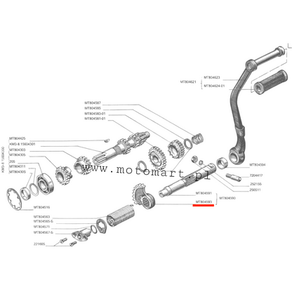 Crescent gearbox Dniepr MT M72 K750 kick starter ORIGINAL