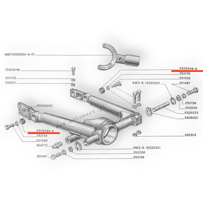 SHOCK ABSORBER BUSHING DNIEPR K-750 URAL wishbone bushing rubber TELESCOPIC