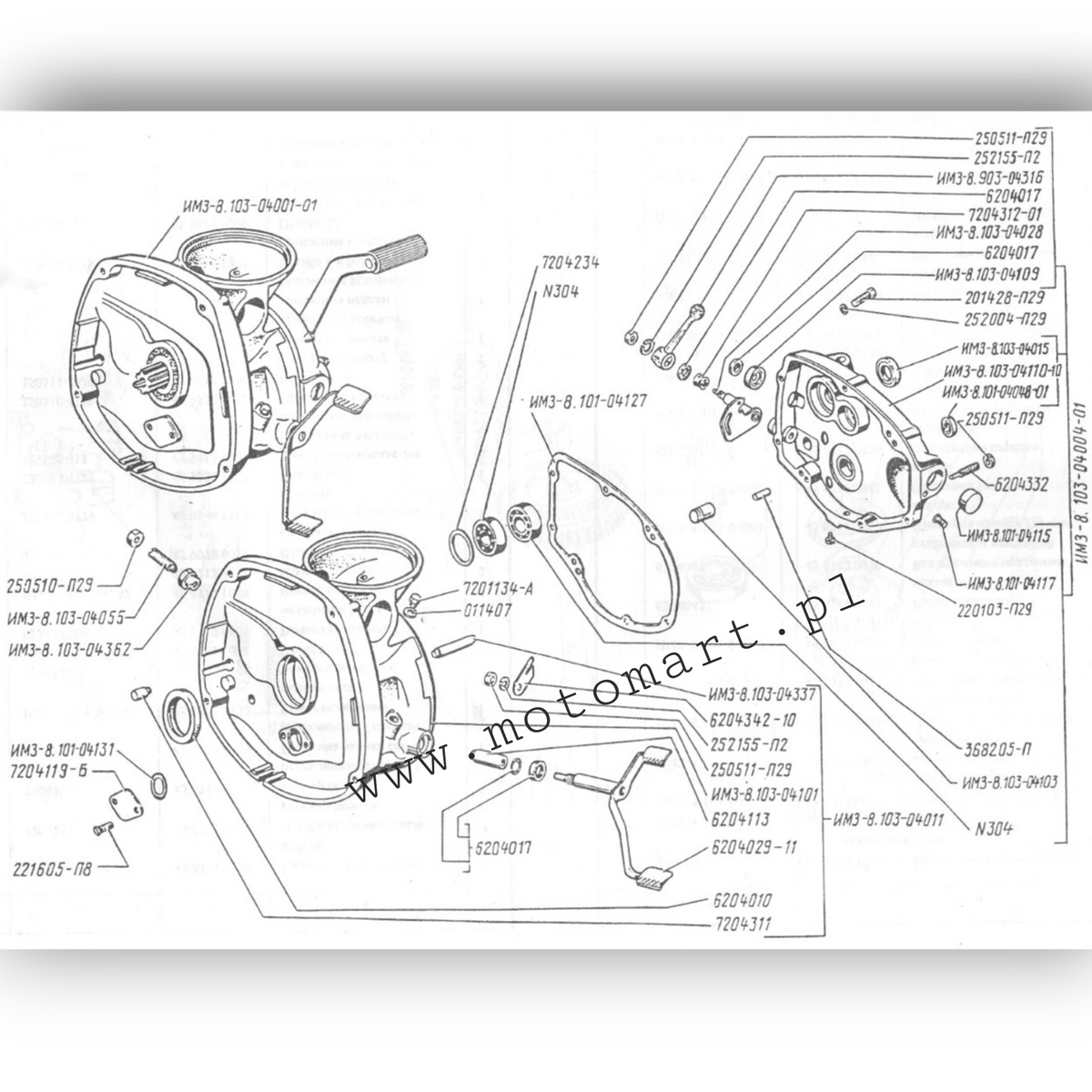 Gearbox seals Ural K750 M72 REVERSE gearbox zimering symeringi