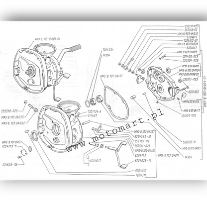 Gearbox seals Ural K750 M72 REVERSE gearbox zimering symeringi