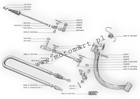 Dnieper MT K750 brake kit spring rubber ROD TIE ROD brake ORIGINAL