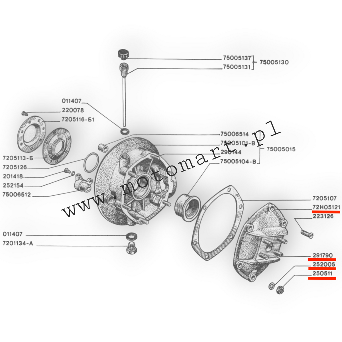 M10 Dnieper MT K750 differential cover bearing drive shaft cover NEW