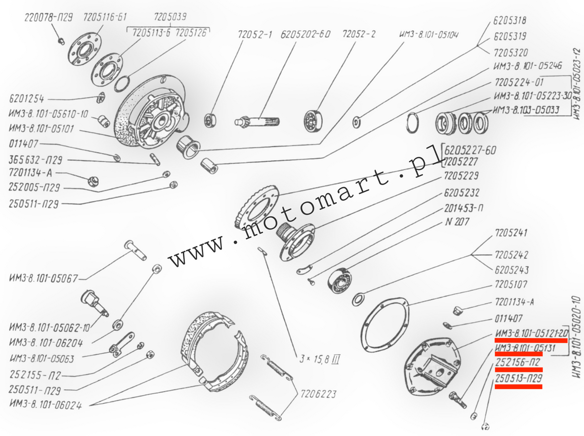 ORIGINAL M10 URAL differential cover differential bearing cover pin cover NEW